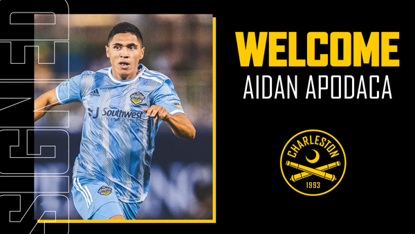 Battery Sign Forward Aidan Apodaca - Charleston Battery